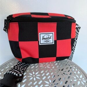 Herschel Supply Company Red and Black Checkered Belt Bag